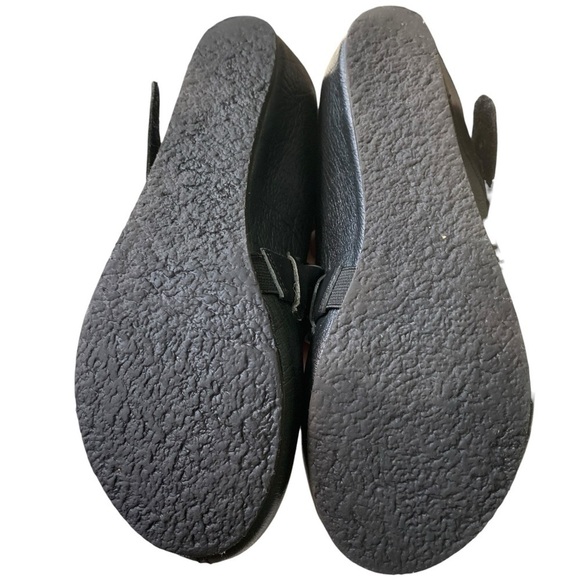 ASSIMILATE in BLACK Platform Sandals - OTBT shoes OTBT Black Leather Hidden Wedge Velcro Strap